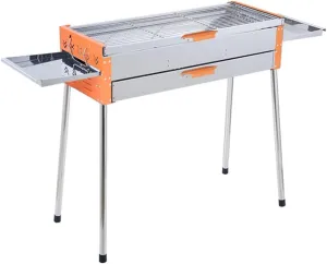 Outdoor Camping Stainless Steel Grill, Foldable Portable Lightweight BBQ Tool for Cooking Picnic, Suitable Travel