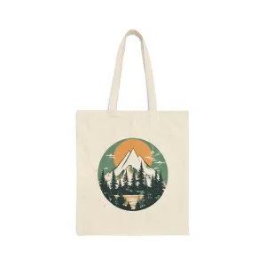 Outdoor Mountain Cotton Canvas Tote Bag