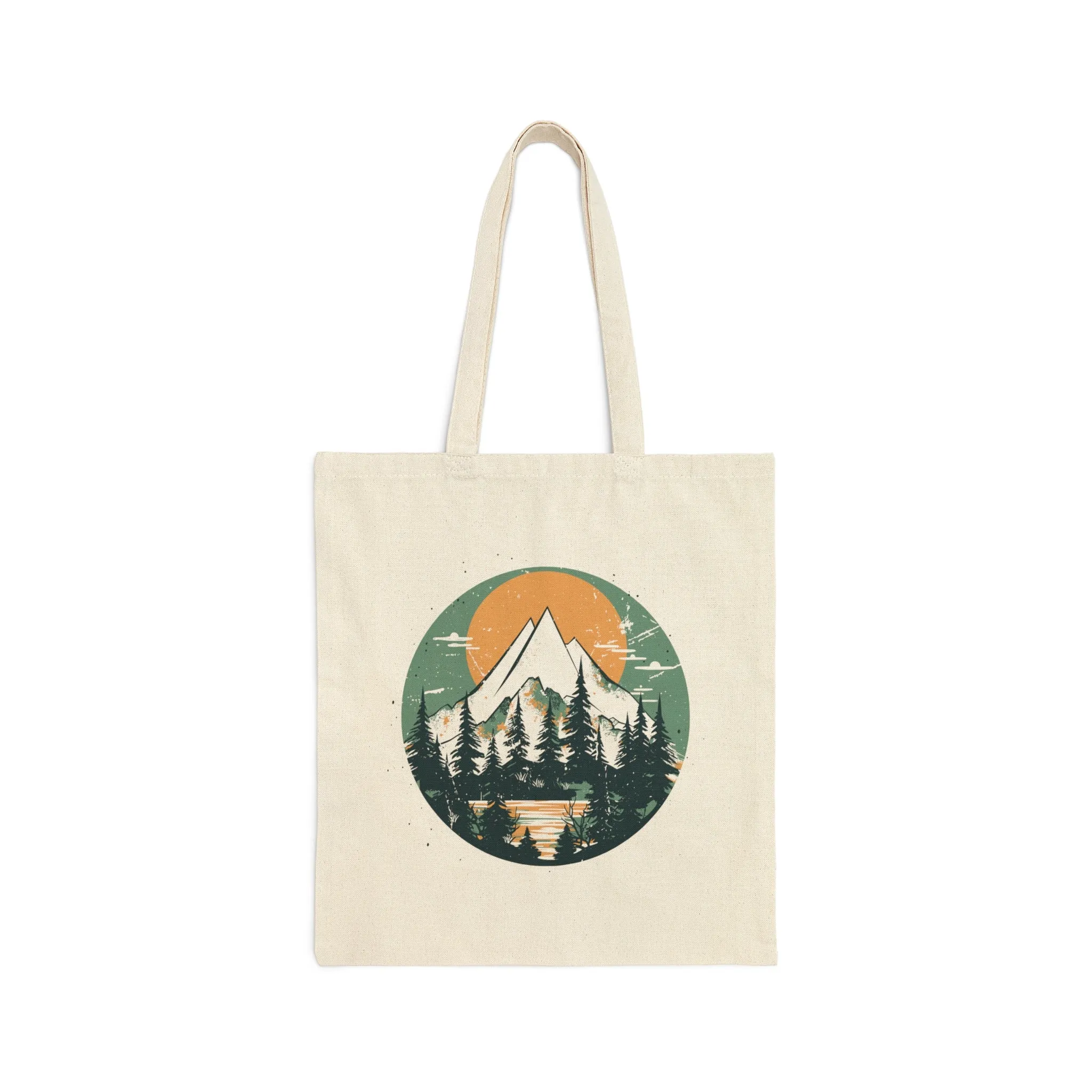 Outdoor Mountain Cotton Canvas Tote Bag