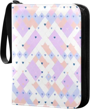 Pastel Colors Card Binder 4 Pockets, 400 Pockets Trading Card Binder Removable Card Albums Card Holder for Games, Sports, Football, Baseball Cards