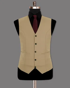Peanut Brown Premium Cotton Waistcoat