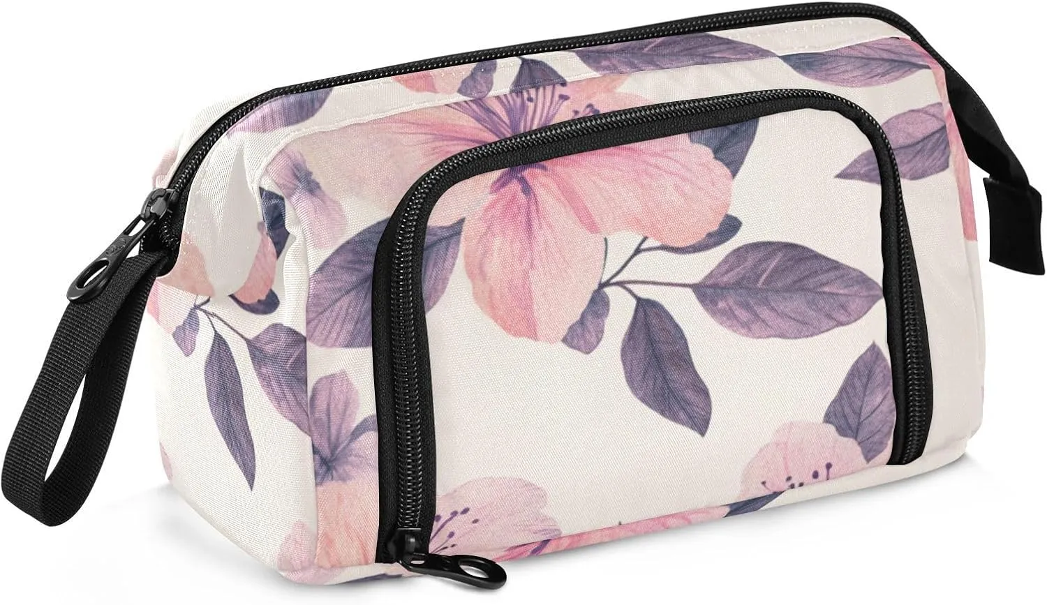 Pencil Case Pouch Aesthetic With Zipper Cute Cosmetic Bag Large For Teen Girls Boys Adults Boho Azalea Pink