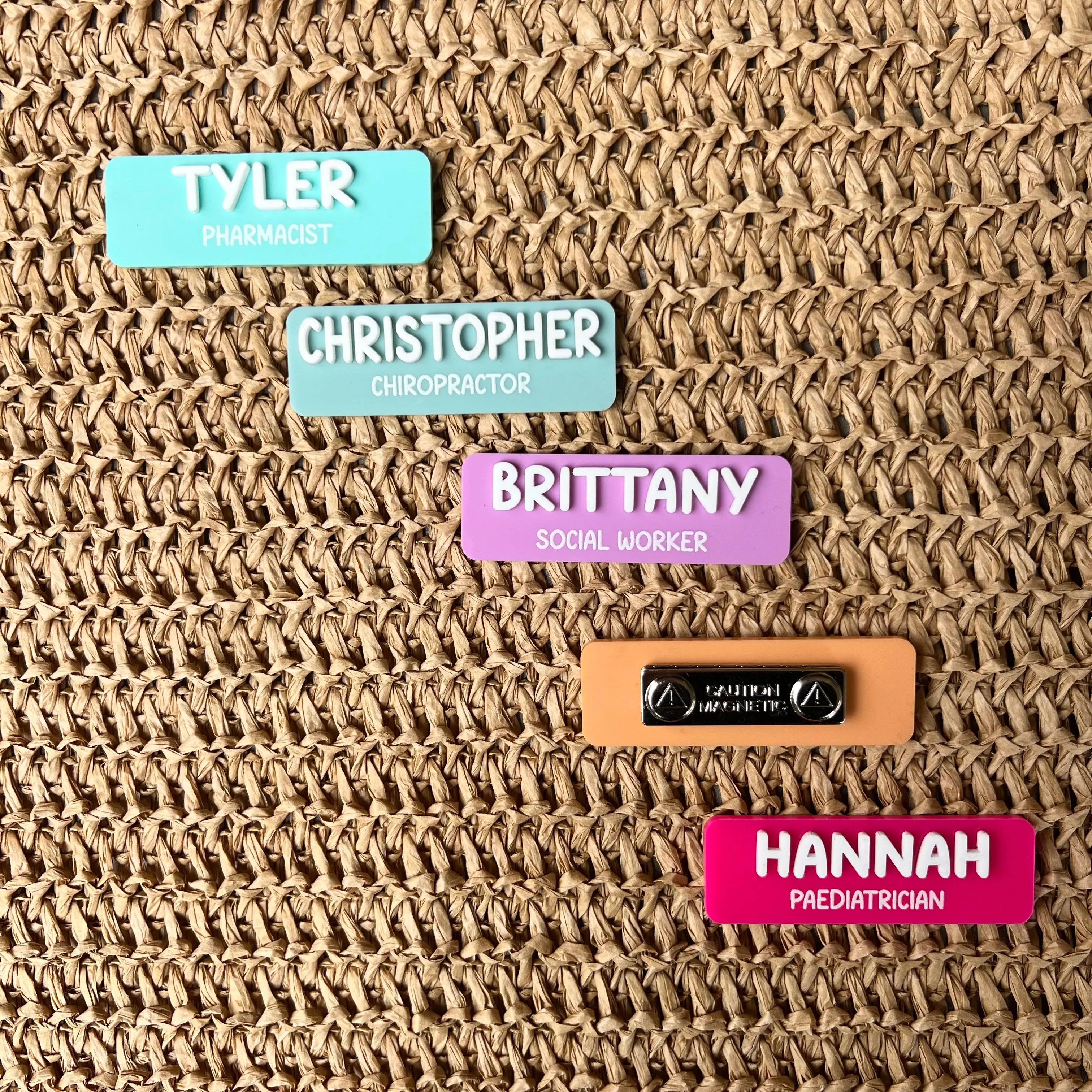 Personalised 3D Name Badges