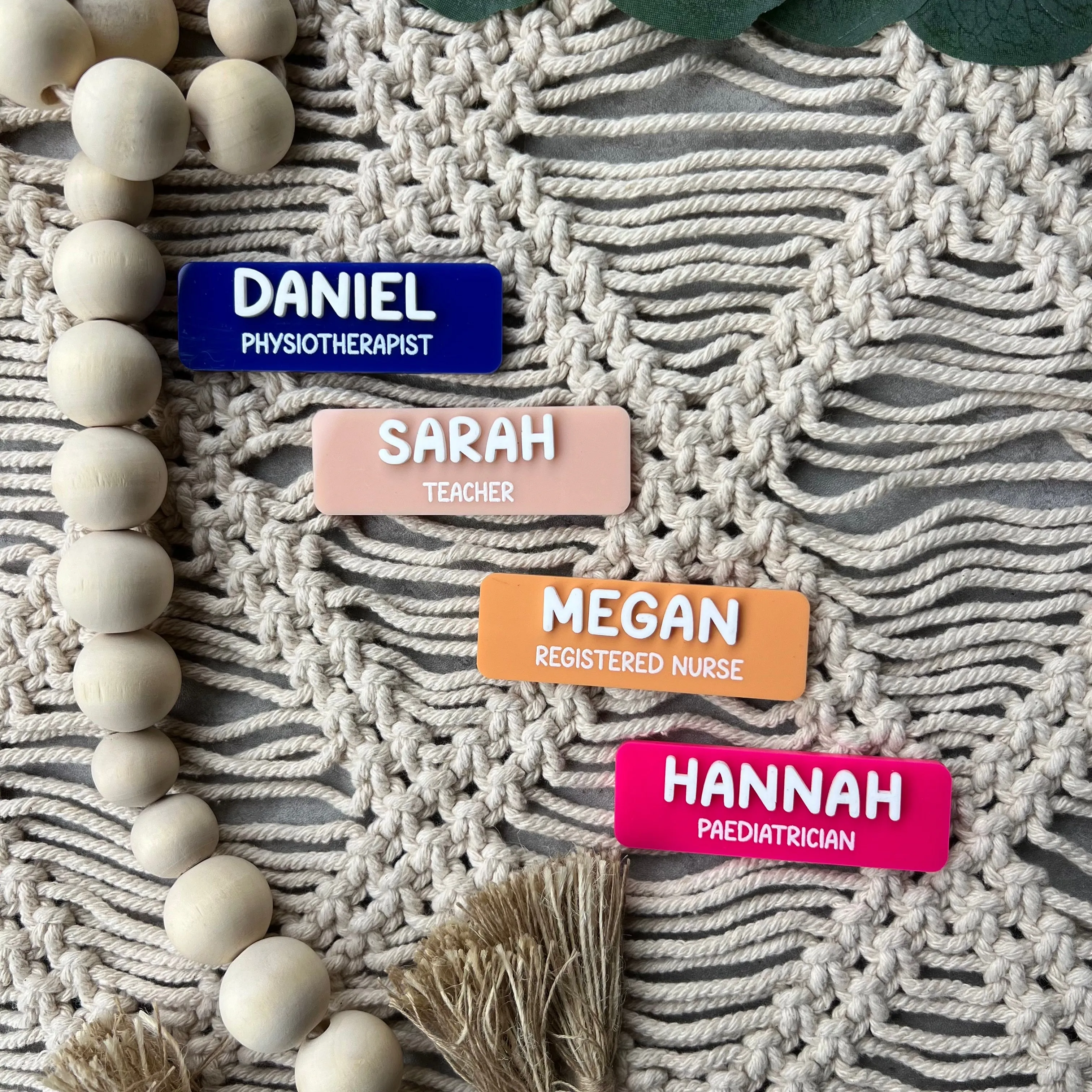 Personalised 3D Name Badges