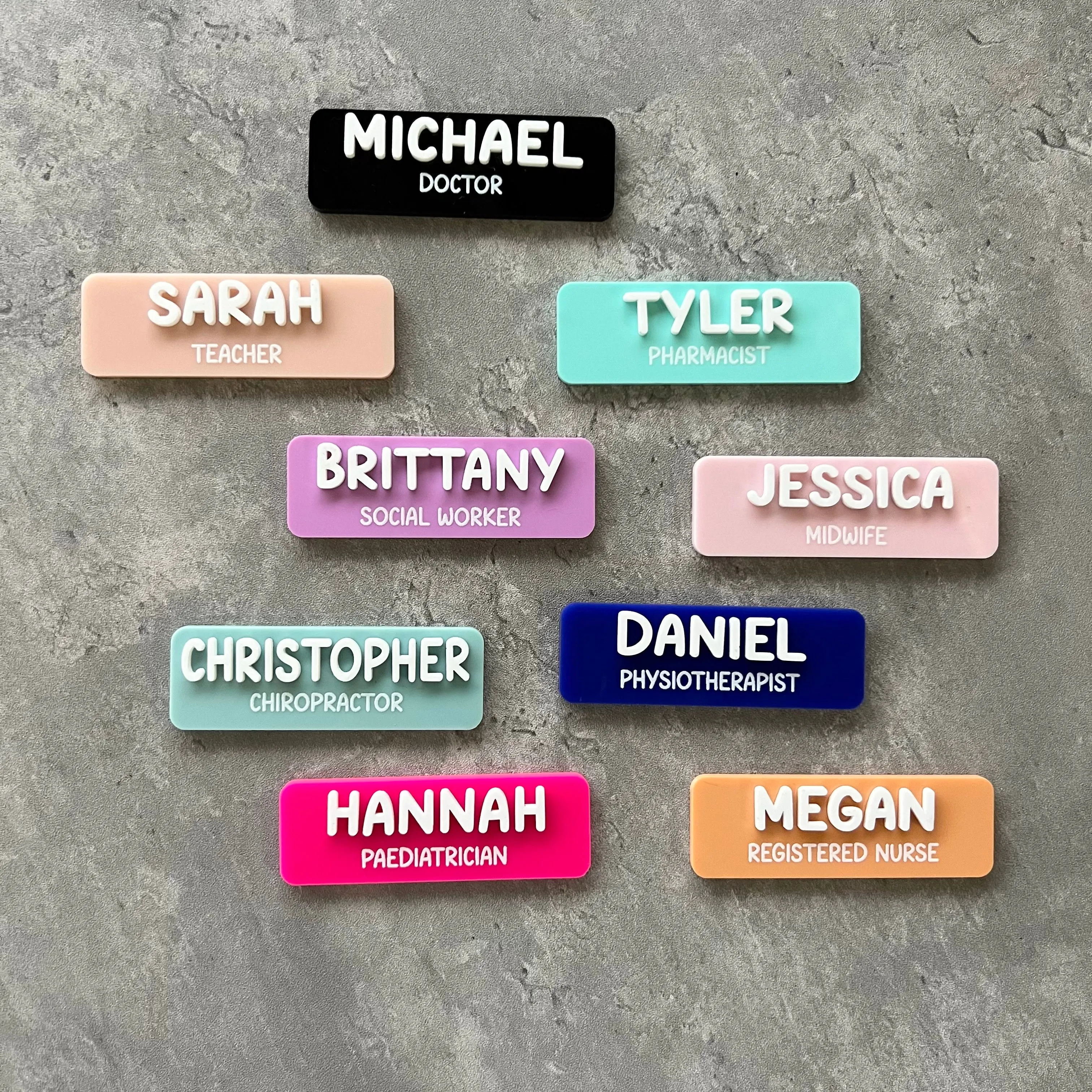 Personalised 3D Name Badges