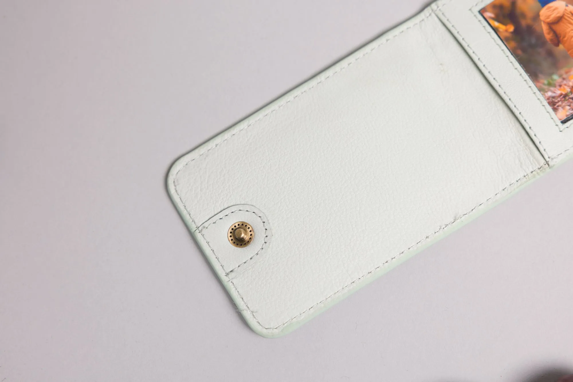 Personalised Engraved Mint Leather Luggage Tag