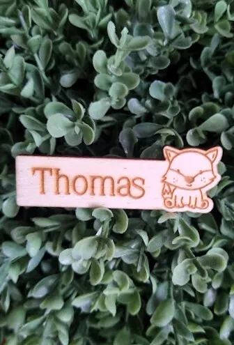 Personalised Wooden Name Badges