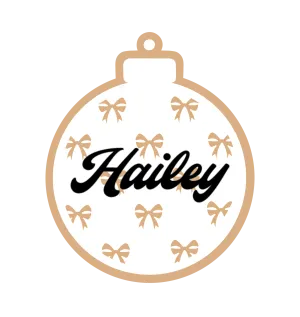 Personalized Bow Bulb Magnet/Ornament/Tag