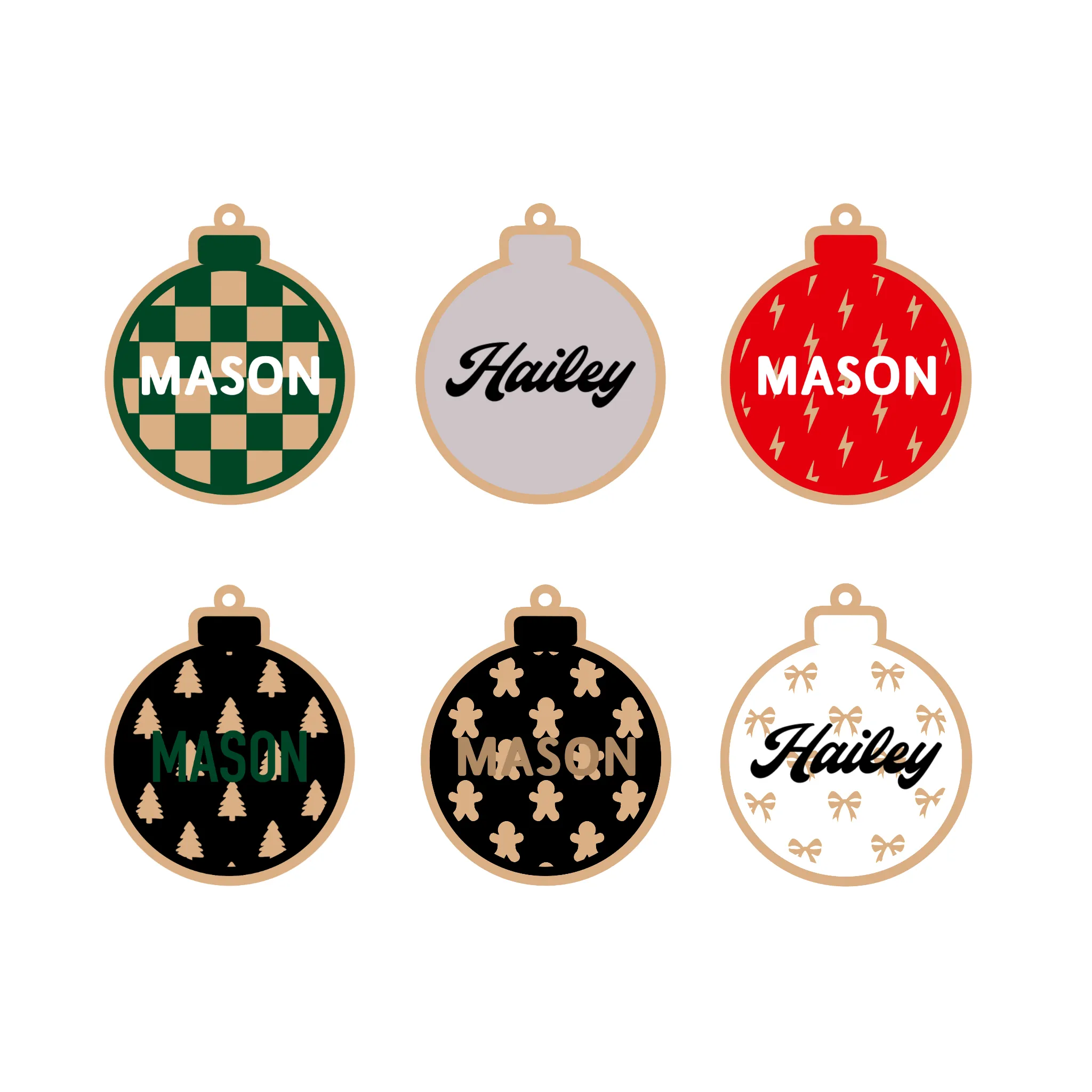Personalized Bow Bulb Magnet/Ornament/Tag