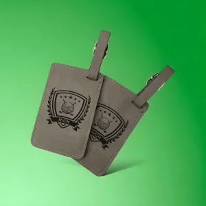 Personalized Golf bag tag, engraved golf luggage tag, leather luggage tag/Laser engraved with 3 color options