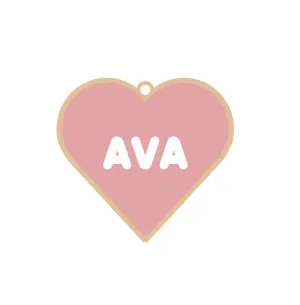 Personalized Heart Magnet/Tag