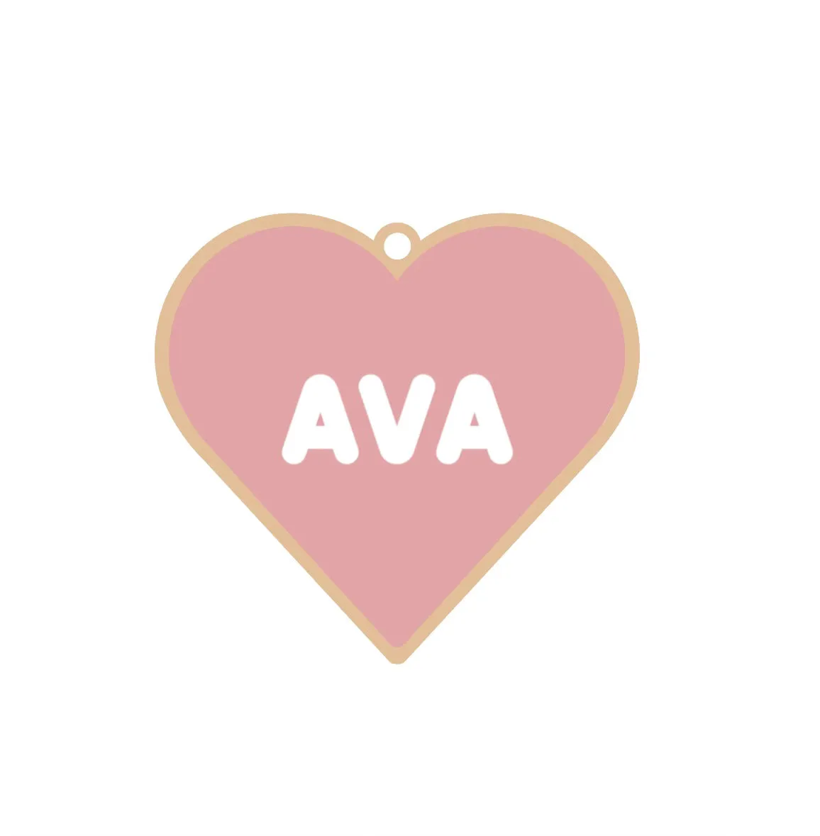 Personalized Heart Magnet/Tag