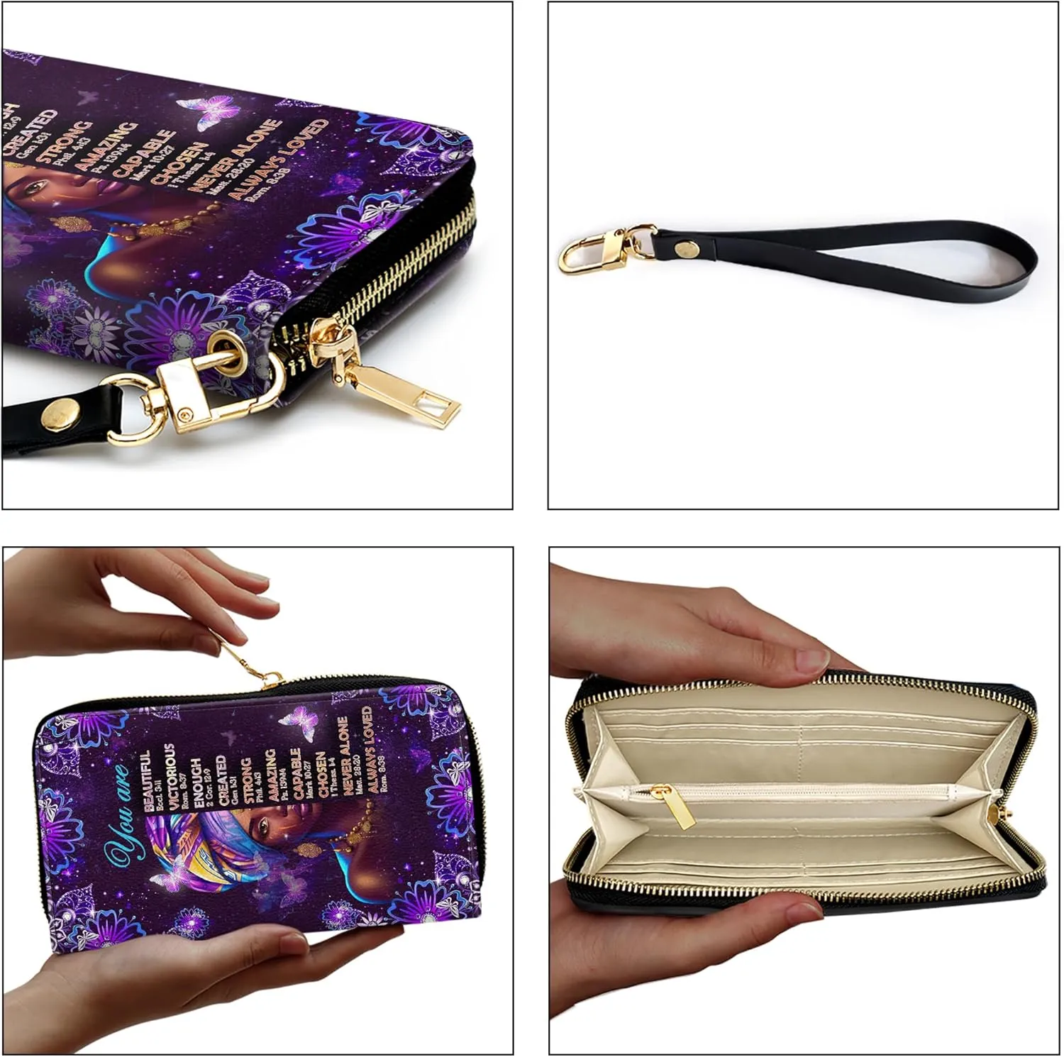 Personalized Leather Handbag For Women - Matching Design Purses And Wallet - Mothers Day Gifts For Women
