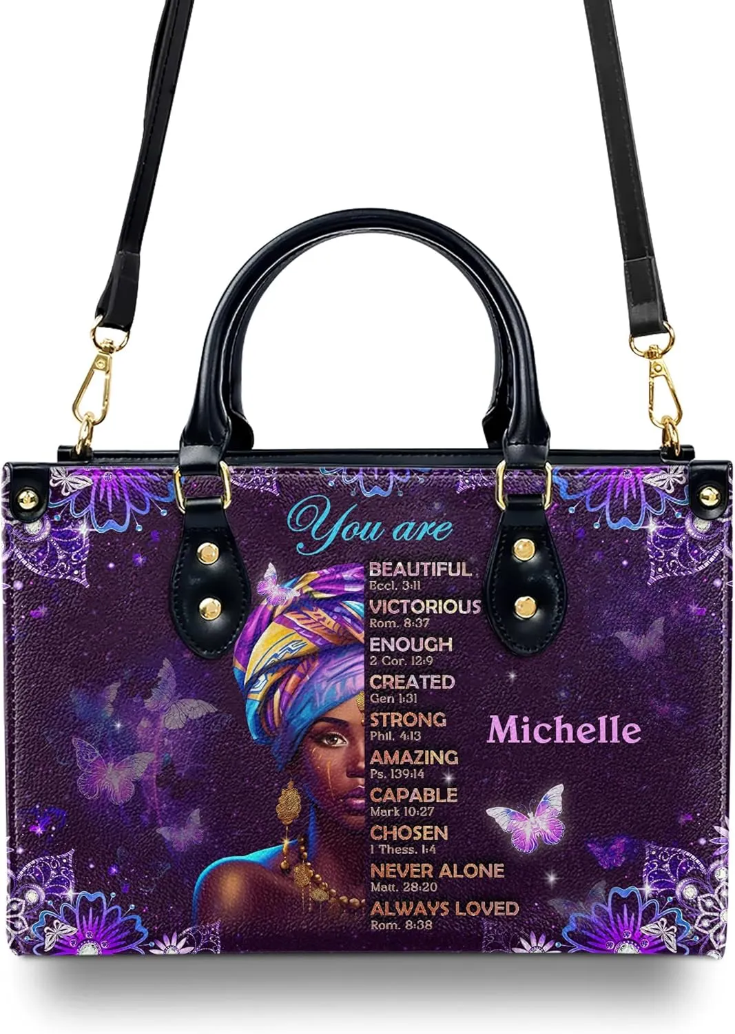 Personalized Leather Handbag For Women - Matching Design Purses And Wallet - Mothers Day Gifts For Women
