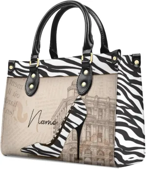 Personalized Leather Handbags for Women - Fashion Casual Shoulder Tote Bag - Gifts for Women Mom Grandma