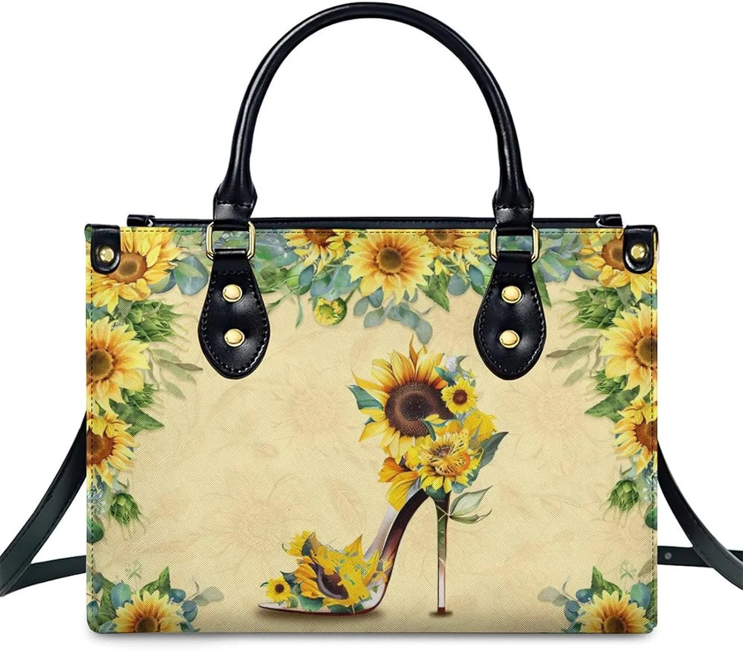 Personalized Leather Handbags for Women - Fashion Casual Shoulder Tote Bag - Gifts for Women Mom Grandma