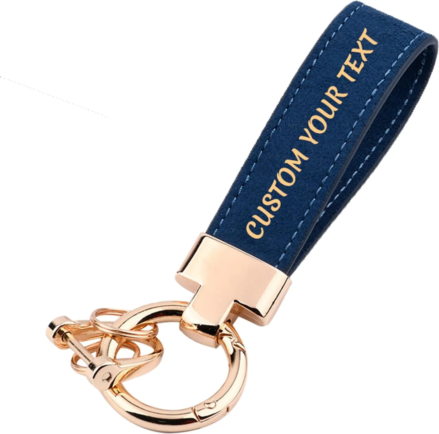Personalized Leather Keychain Custom Engraved Name Keychain for Birthday Men and Women