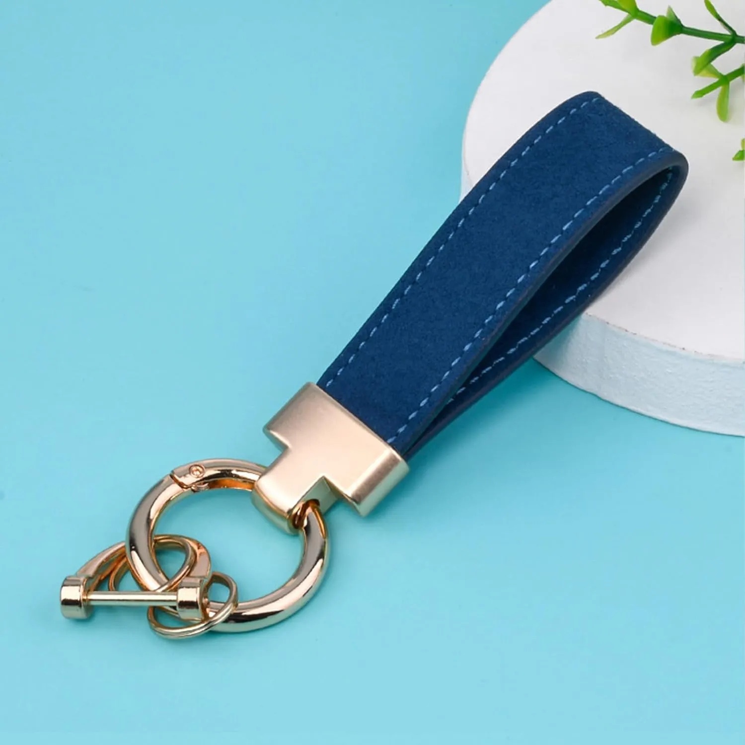 Personalized Leather Keychain Custom Engraved Name Keychain for Birthday Men and Women