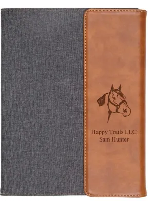 Personalized Leather Portfolio, Leather Padfolio, Leather Portfolio Zipper, Custom Engraved Portfolio, Graduation Gift Personalized Gift