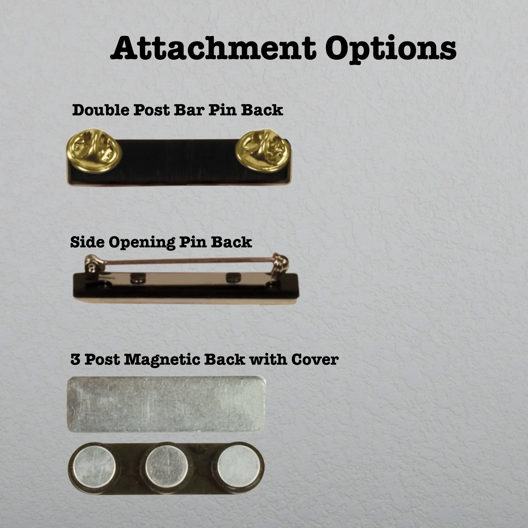 Personalized Name Badges with Black Frame in Leatherette Colors