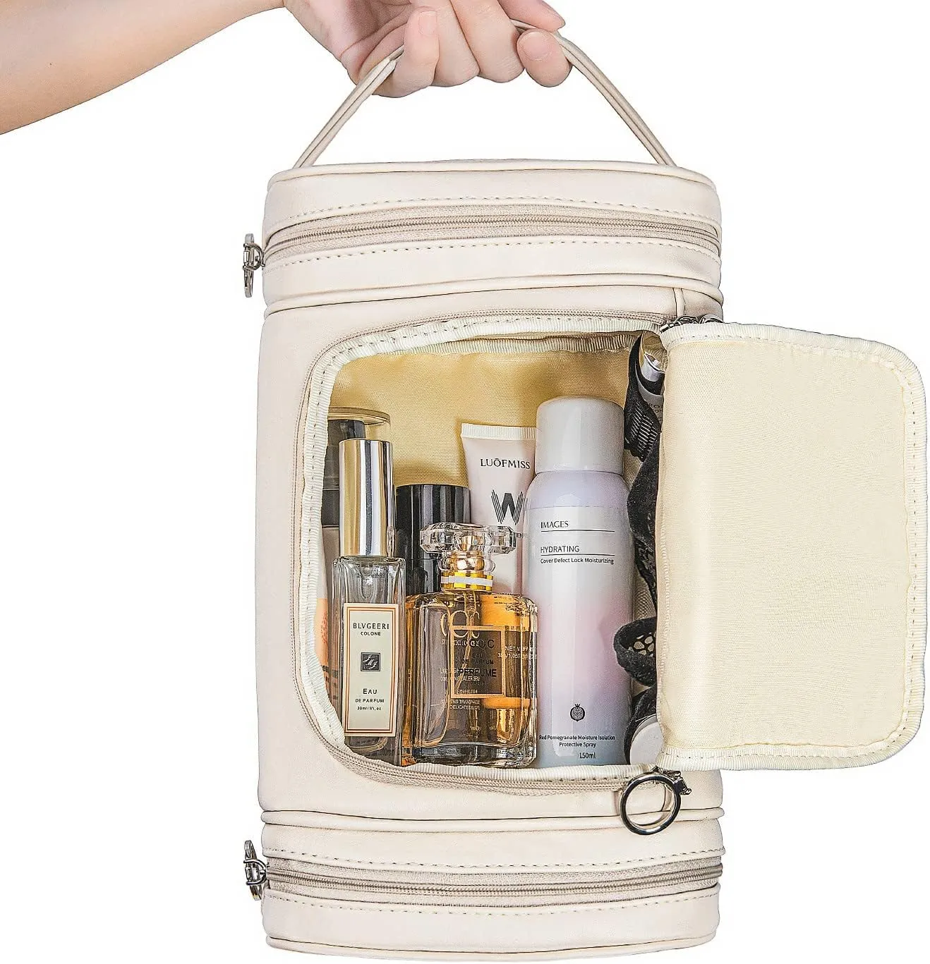 Personalized Name Cosmetic Bag for Sisters, Travel Toiletry Bag, Custom Initial Makeup Bag for Sister, Name Bag for Women, Water-Resistant Organizer Bag, Leather Makeup Bag, Women Christmas Sister