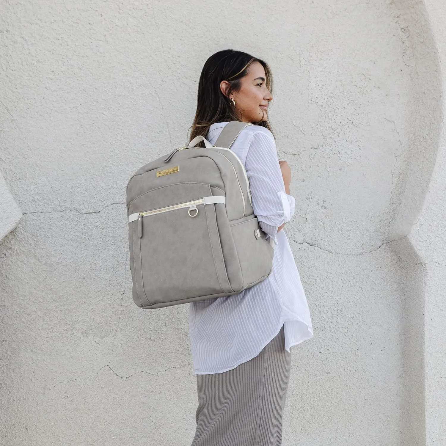 Petunia Pickle Bottom 2-in-1 Provisions Breast Pump & Diaper Bag, Designed for Busy Parents, Spacious Main Compartment, Grey Matte