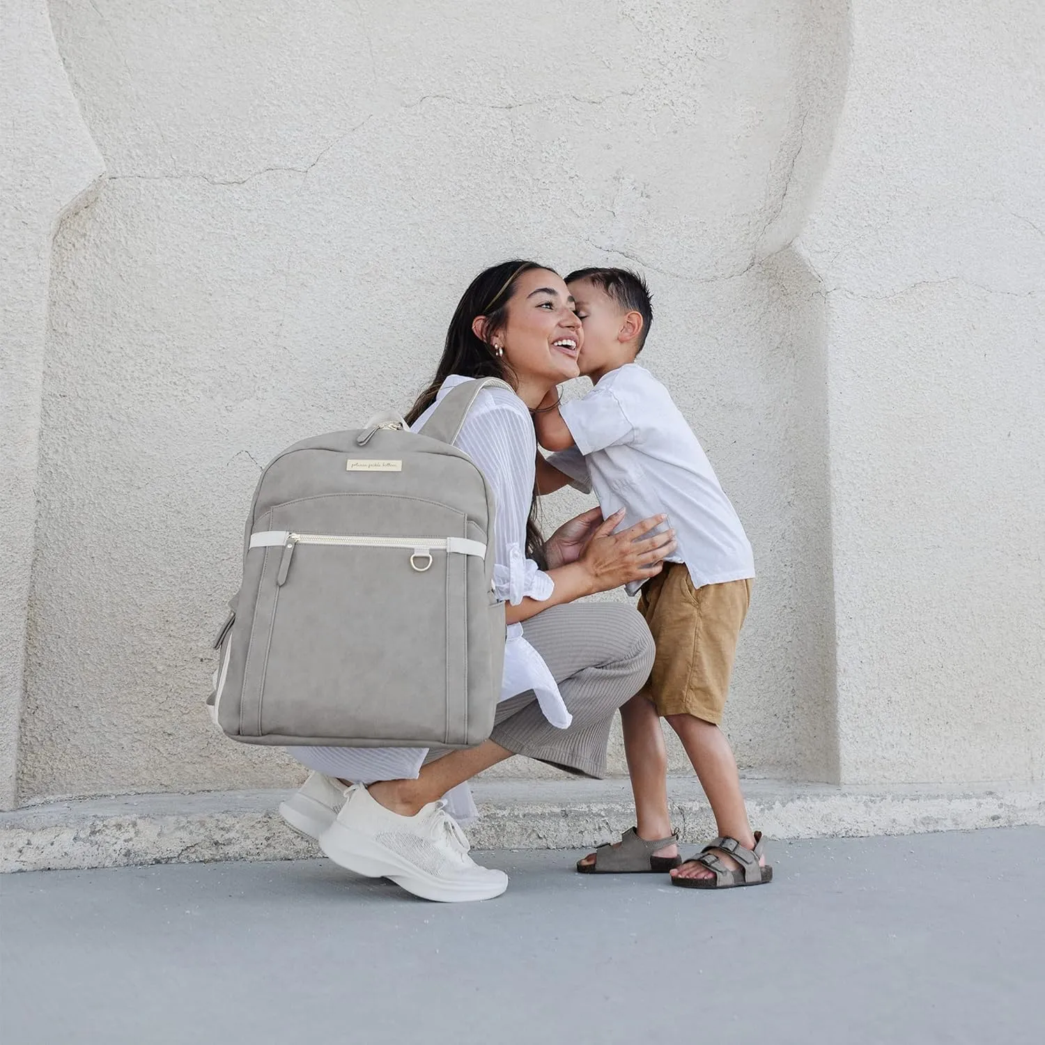 Petunia Pickle Bottom 2-in-1 Provisions Breast Pump & Diaper Bag, Designed for Busy Parents, Spacious Main Compartment, Grey Matte