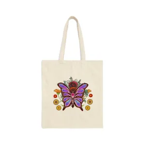 Phase Butterfly Cotton Canvas Tote Bag
