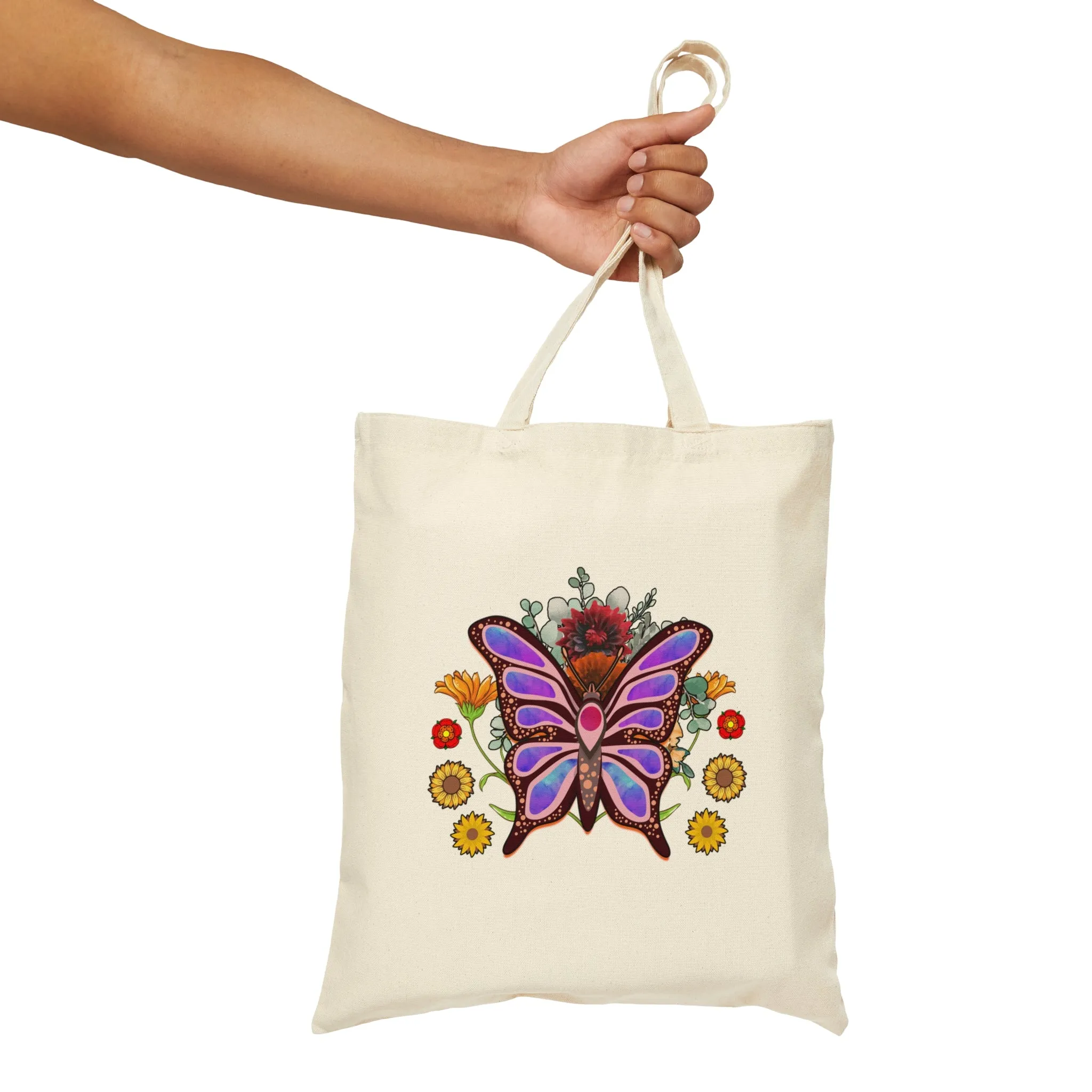 Phase Butterfly Cotton Canvas Tote Bag