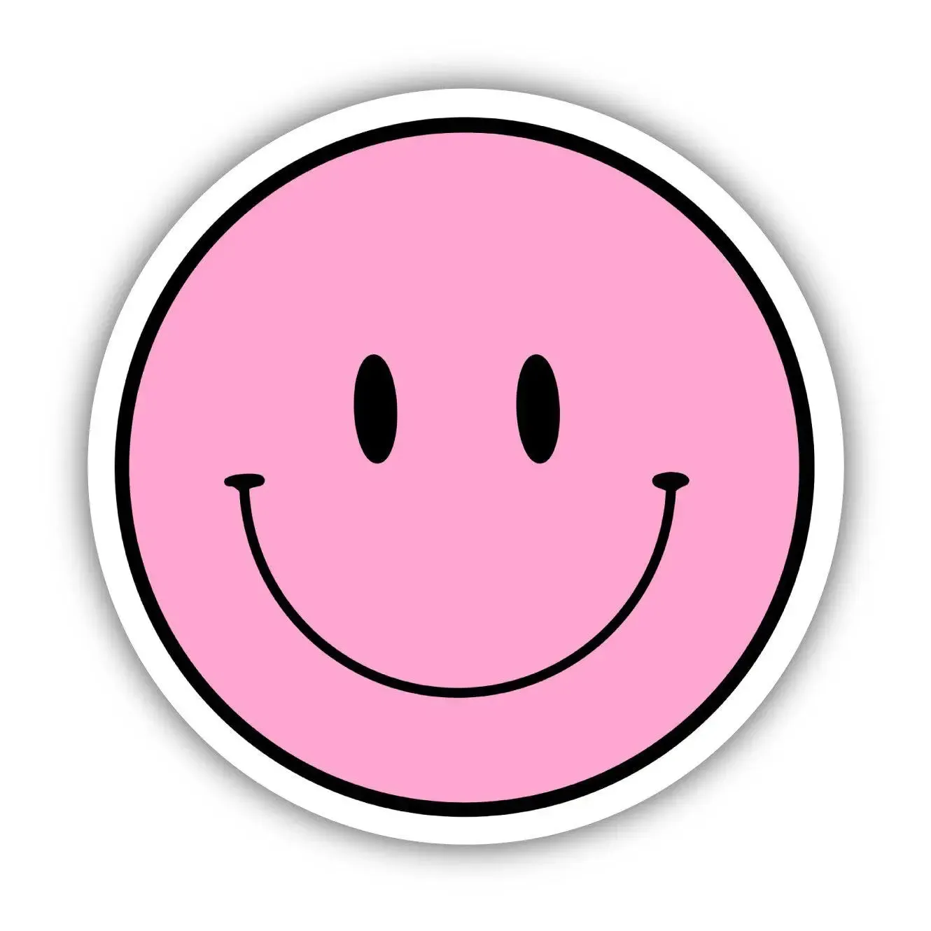 Pink Smiley Face Aesthetic Sticker