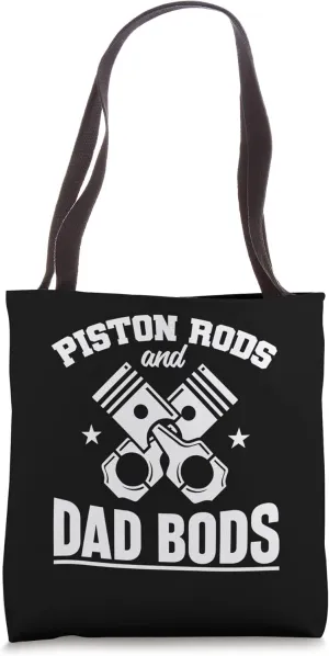 Piston Rods and Dad Bods Auto Mechanic Tote Bag