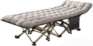 Portable Folding Camping Cots Heavy Duty Sleeping Cot with Mattress Comfortable Layer Oxford Heavy Duty(Onecolor)