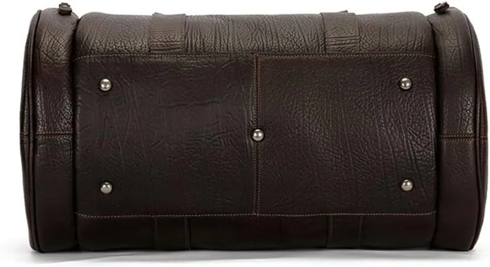 Portable Travel Bag Large Capacity Business Leather Storage Travel Bag Leisure Luggage Bag(D)