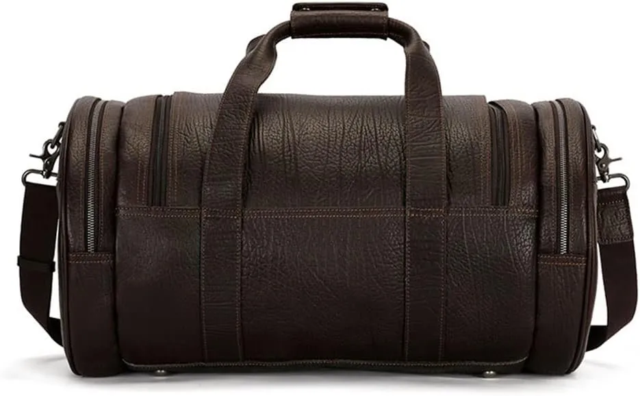 Portable Travel Bag Large Capacity Business Leather Storage Travel Bag Leisure Luggage Bag(D)
