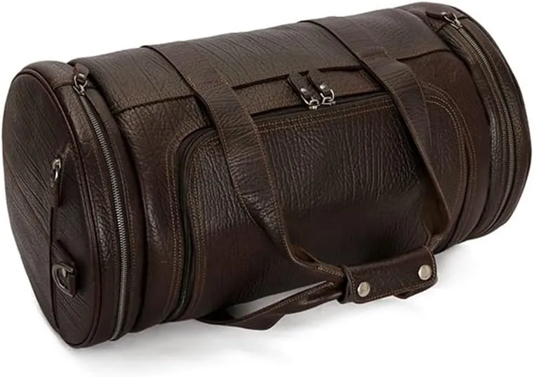 Portable Travel Bag Large Capacity Business Leather Storage Travel Bag Leisure Luggage Bag(D)