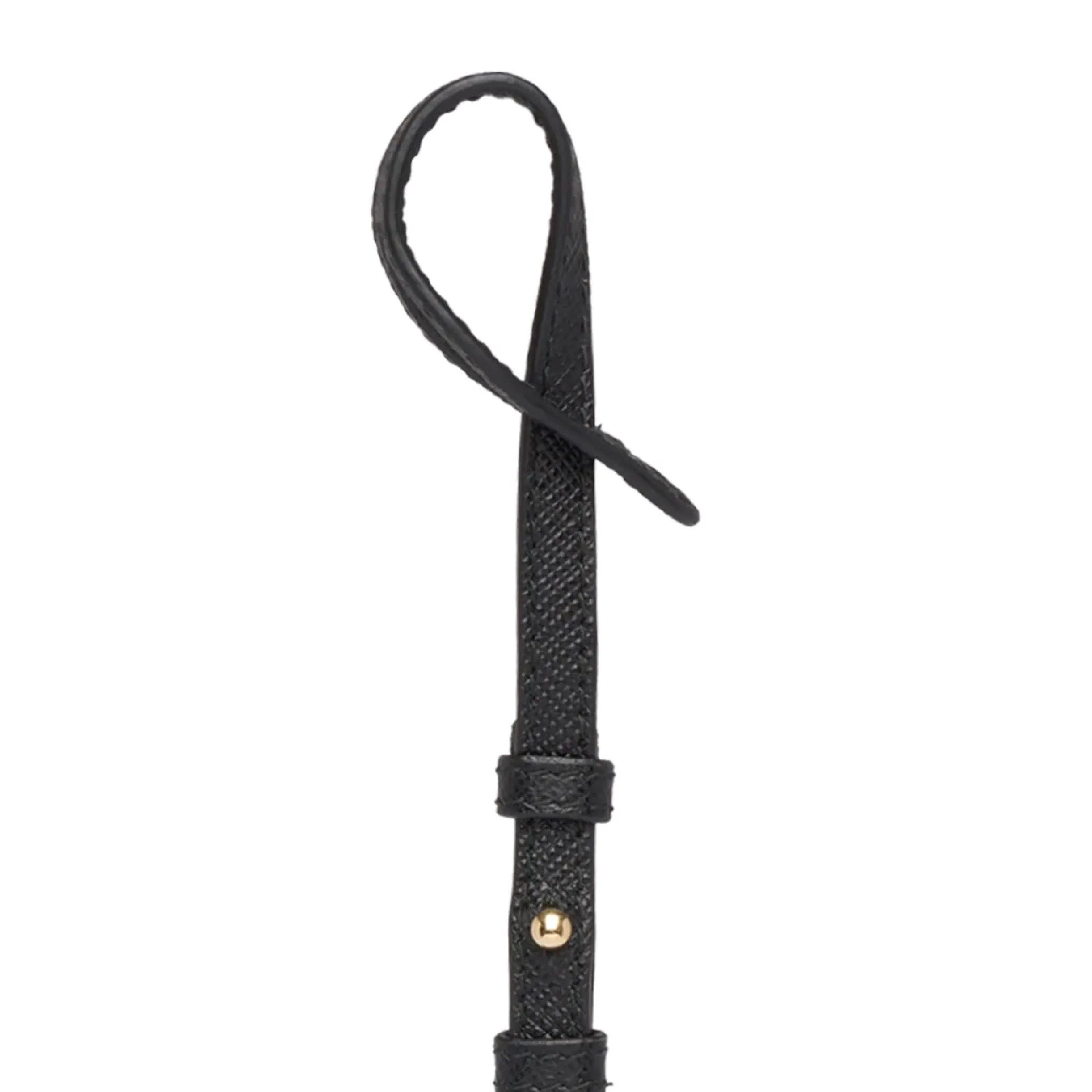 Prada Banana Saffiano Leather Name Tag Keychain Iconic Prada 1EN023