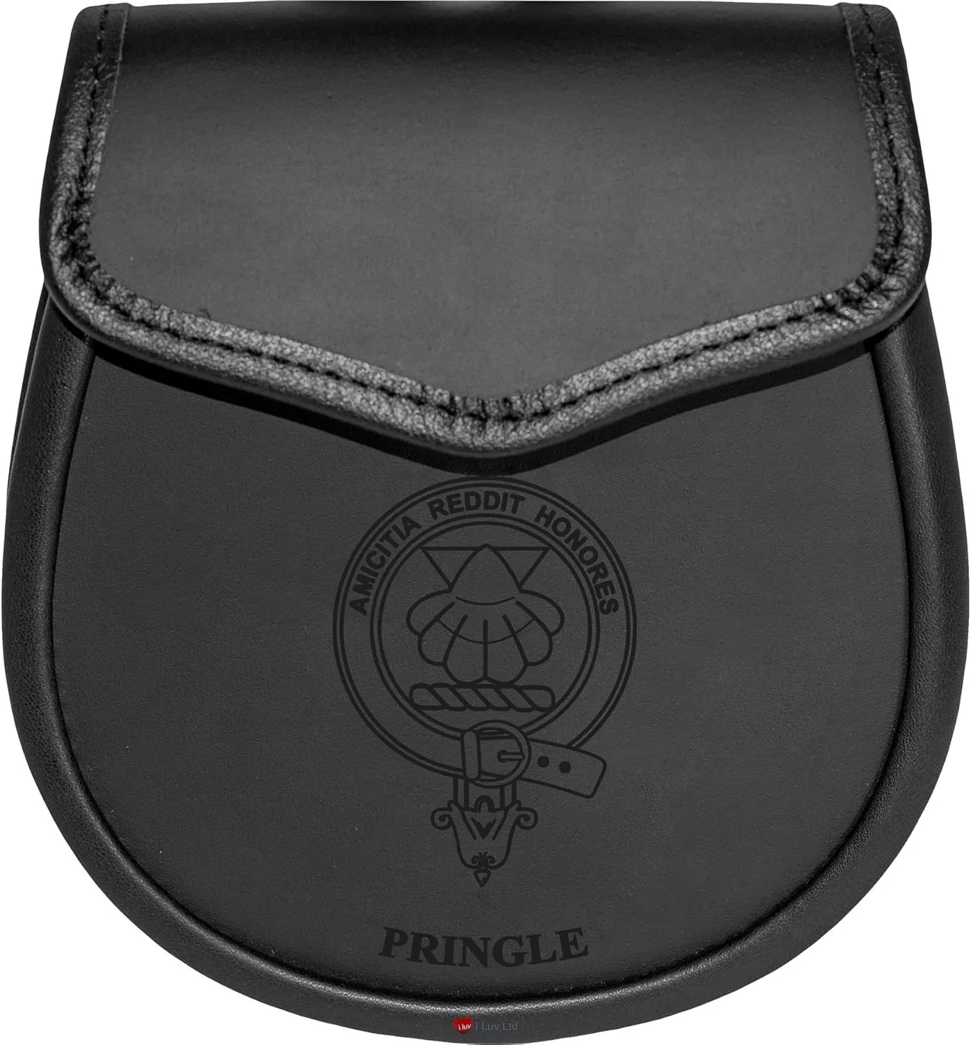 Pringle Leather Day Sporran Scottish Clan Crest