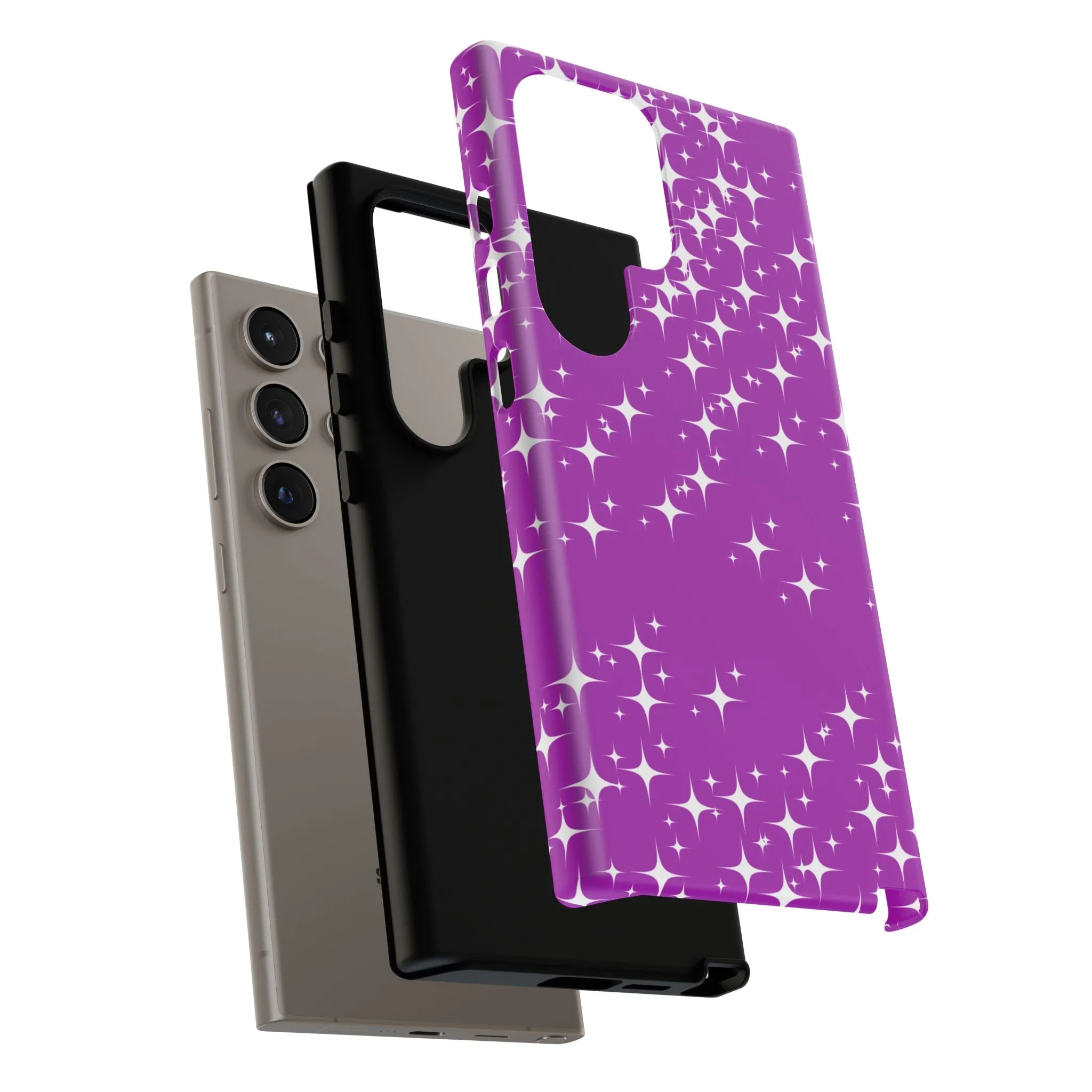 Purple Sparkling Samsung Galaxy Phone Case - Stylish Protection for All Occasions, Gifts for friends, Gifts for love ones, Gifts for colleagues