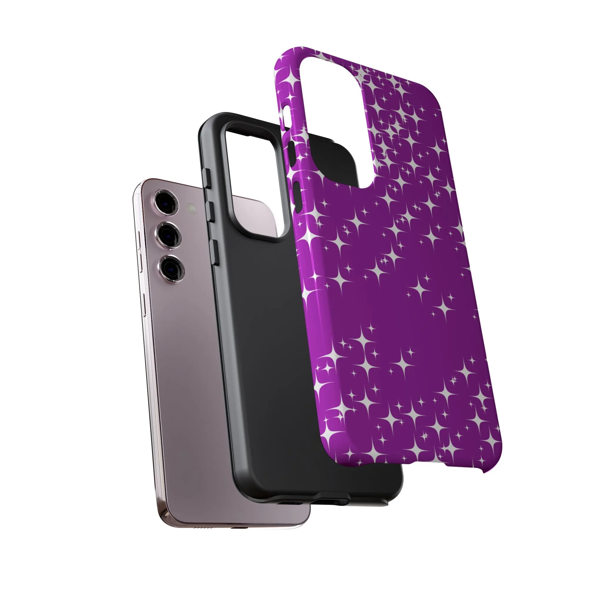 Purple Sparkling Samsung Galaxy Phone Case - Stylish Protection for All Occasions, Gifts for friends, Gifts for love ones, Gifts for colleagues