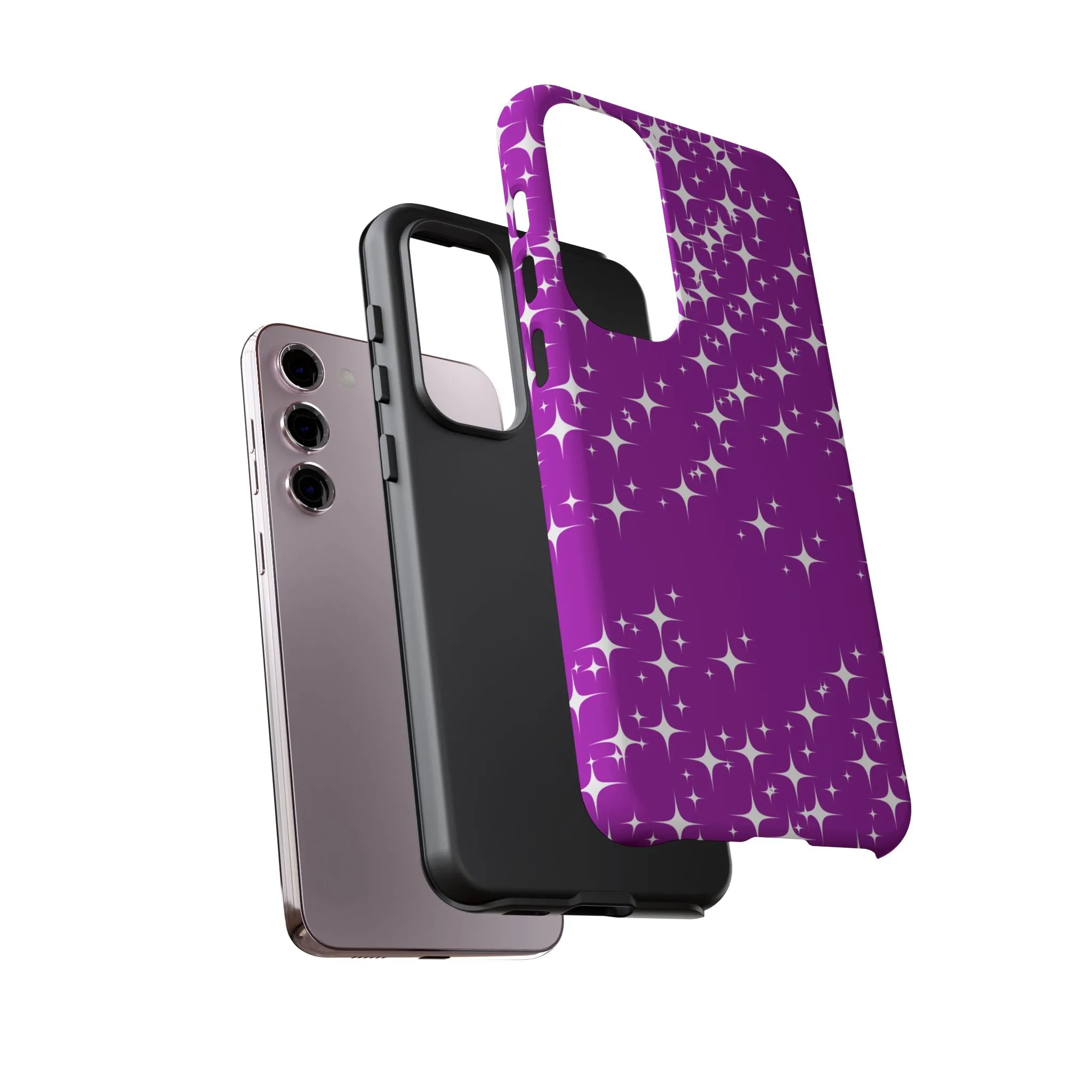 Purple Sparkling Samsung Galaxy Phone Case - Stylish Protection for All Occasions, Gifts for friends, Gifts for love ones, Gifts for colleagues