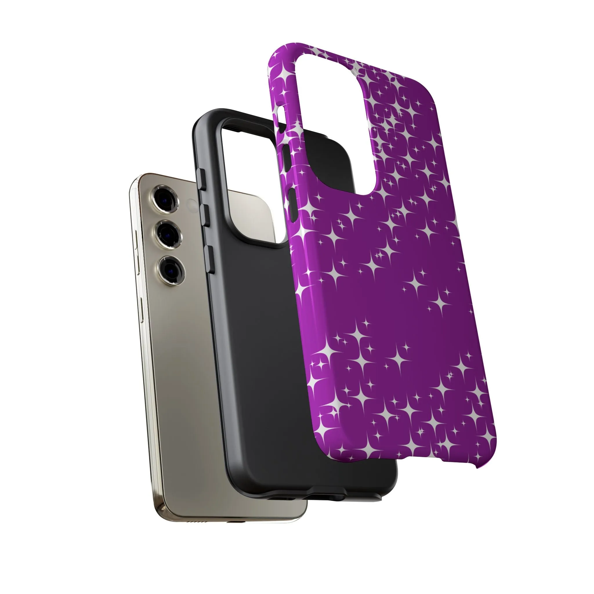 Purple Sparkling Samsung Galaxy Phone Case - Stylish Protection for All Occasions, Gifts for friends, Gifts for love ones, Gifts for colleagues