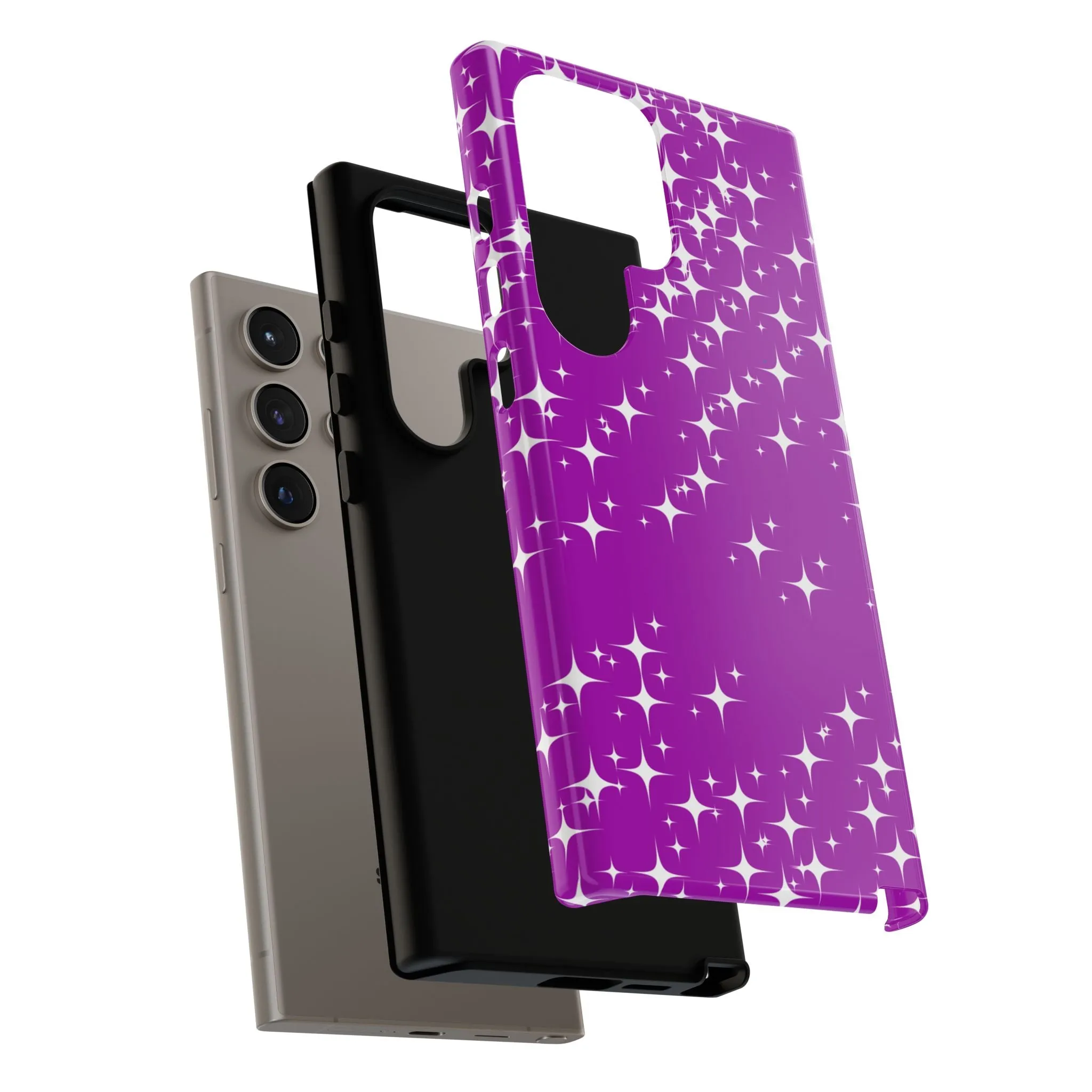 Purple Sparkling Samsung Galaxy Phone Case - Stylish Protection for All Occasions, Gifts for friends, Gifts for love ones, Gifts for colleagues