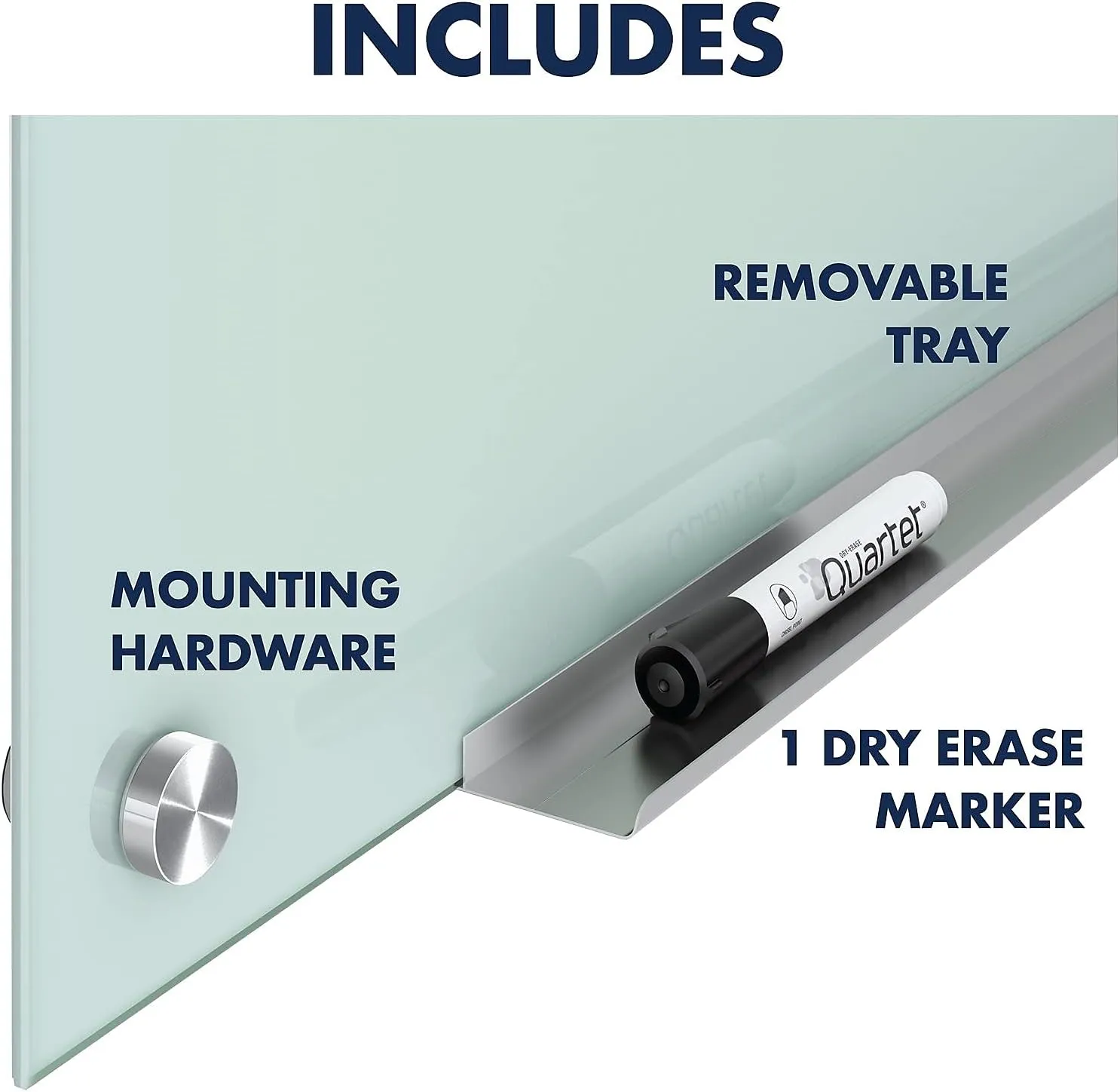 Quartet Glass Whiteboard, Non-Magnetic Dry Erase White Board, 4' x 3', Frosted Surface, Infinity (G4836F)