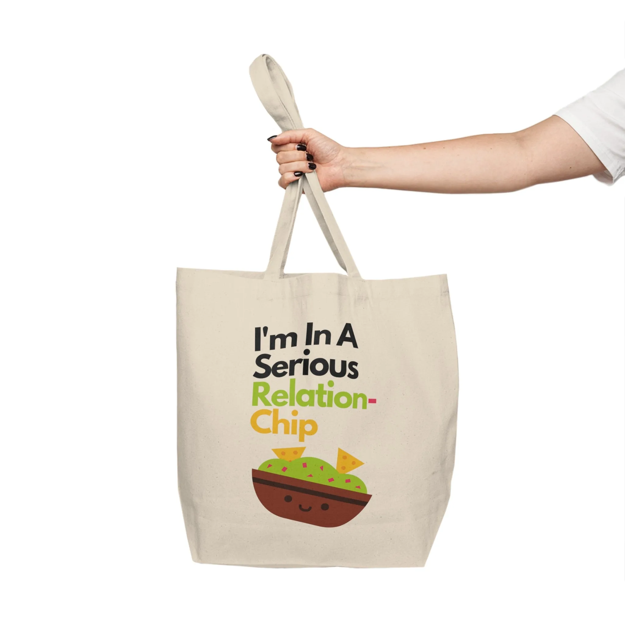 "Serious Relation-Chip" Canvas Tote