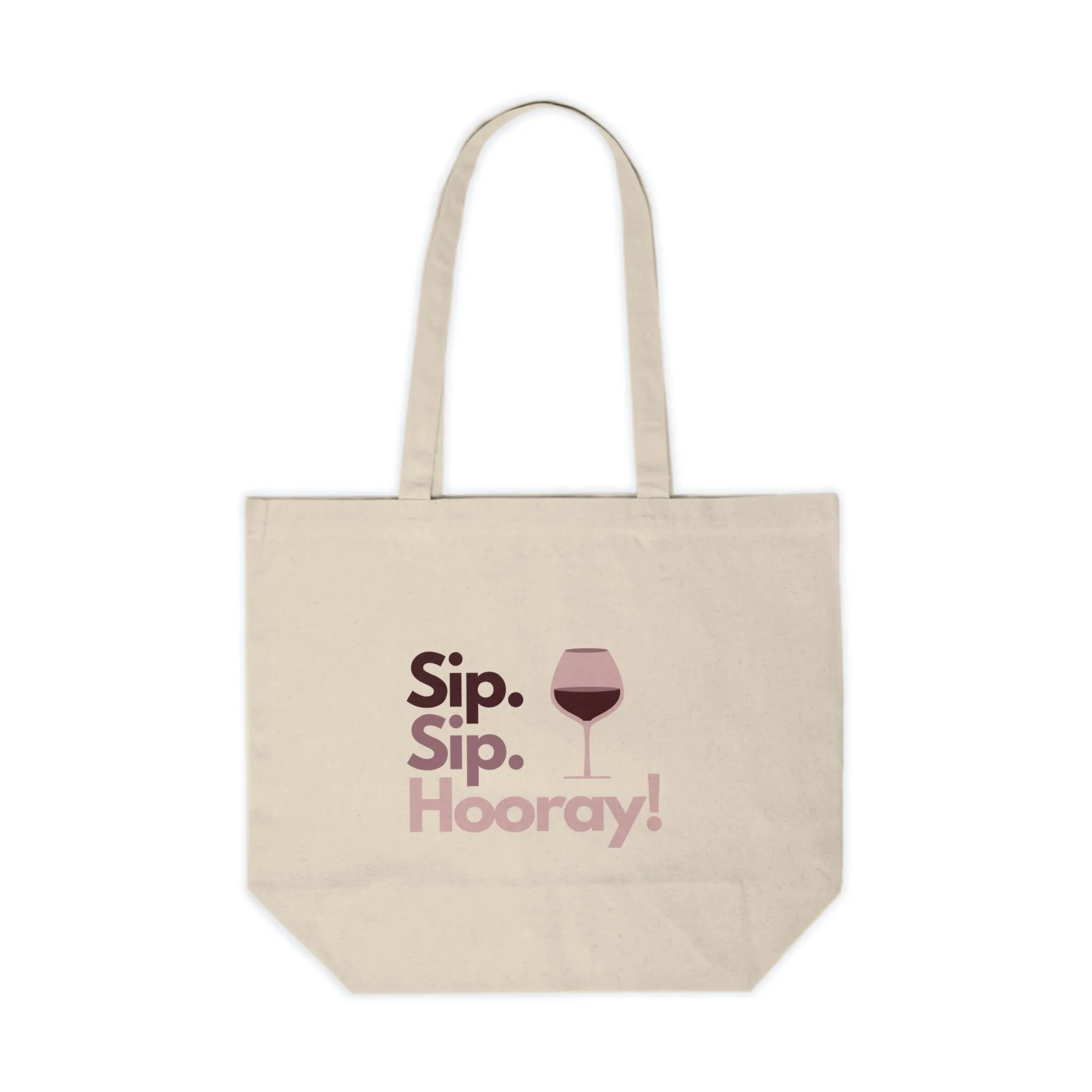 "Sip Sip Hooray" Canvas Tote