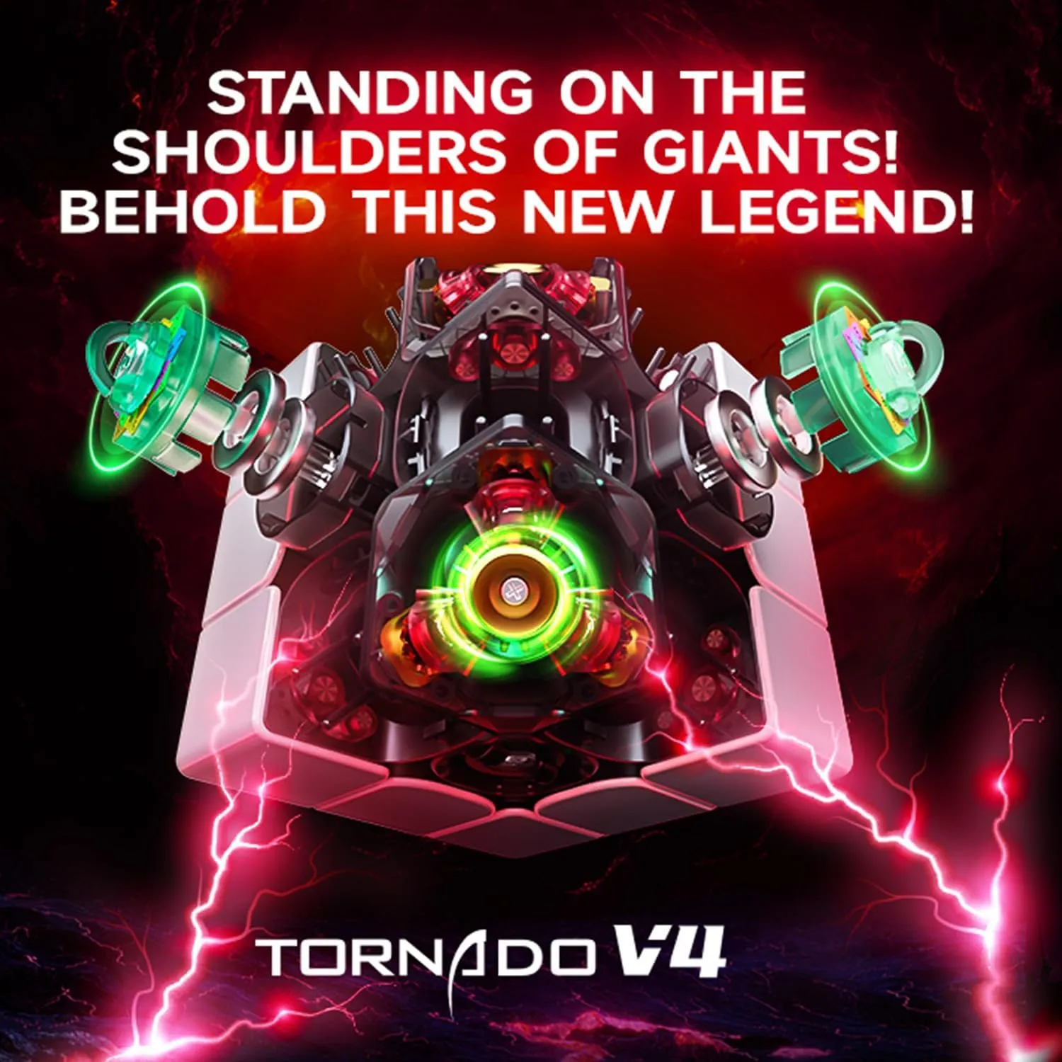 QY X Man Tornado V4M Pioneer UV Version 3x3 Magnetic Speed ​​Cube Tornado Magic Speed ​​Cube No Sticker 3x3 Cube Puzzle (X-Man Tornado V4M, Pioneer UV)