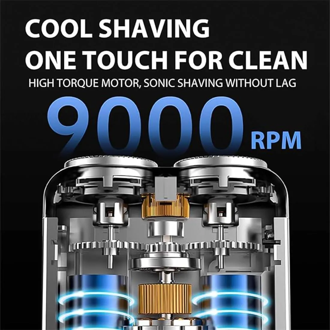 R-12 Luggage Electric Shaver, 2025 New Portable Rotary Dual Ring Electric Shaver, Suitcase Design, USB Rechargeable One-Button Long Lasting for Home Travel (1*slivery)