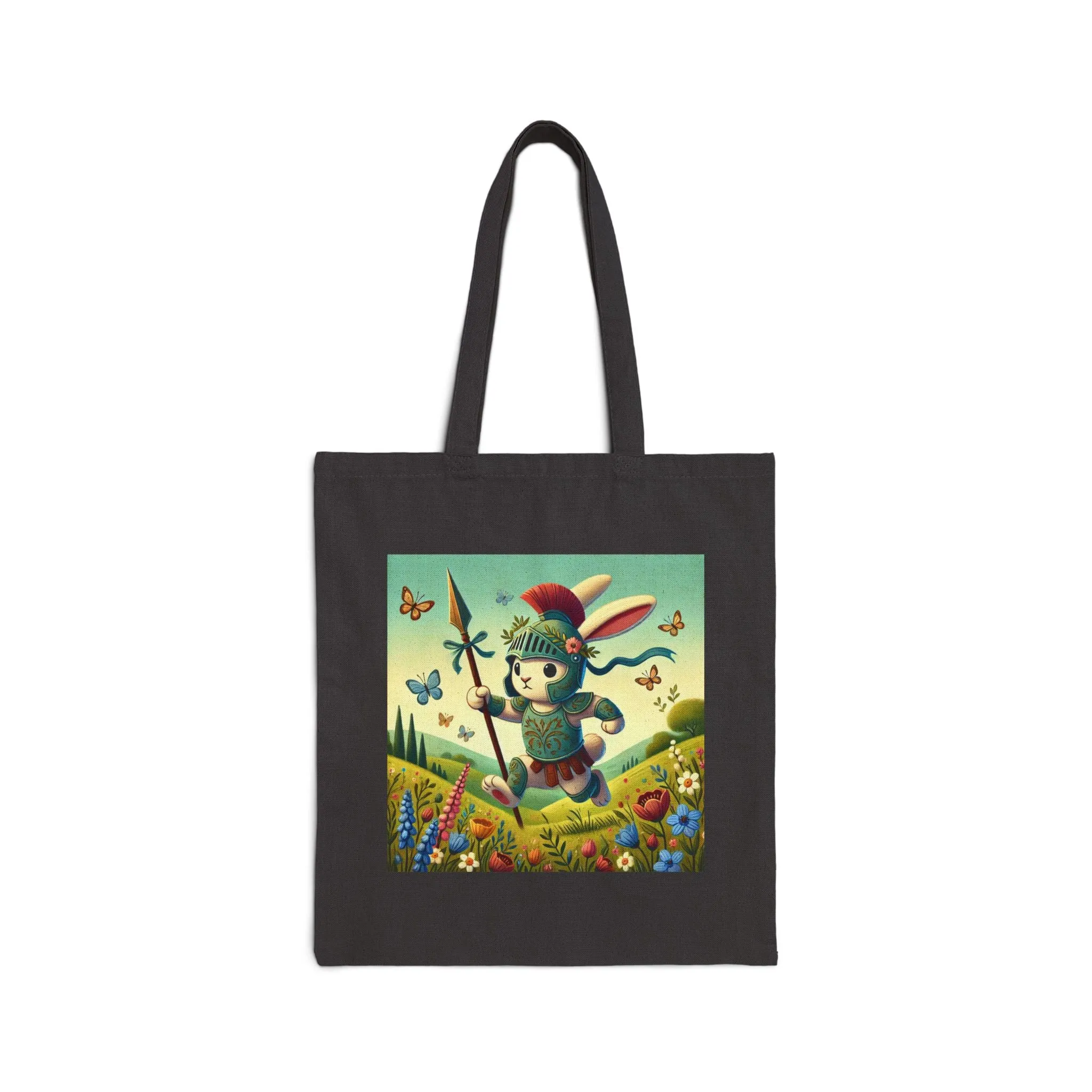 Rabbit Gladiator Cotton Canvas Tote Bag