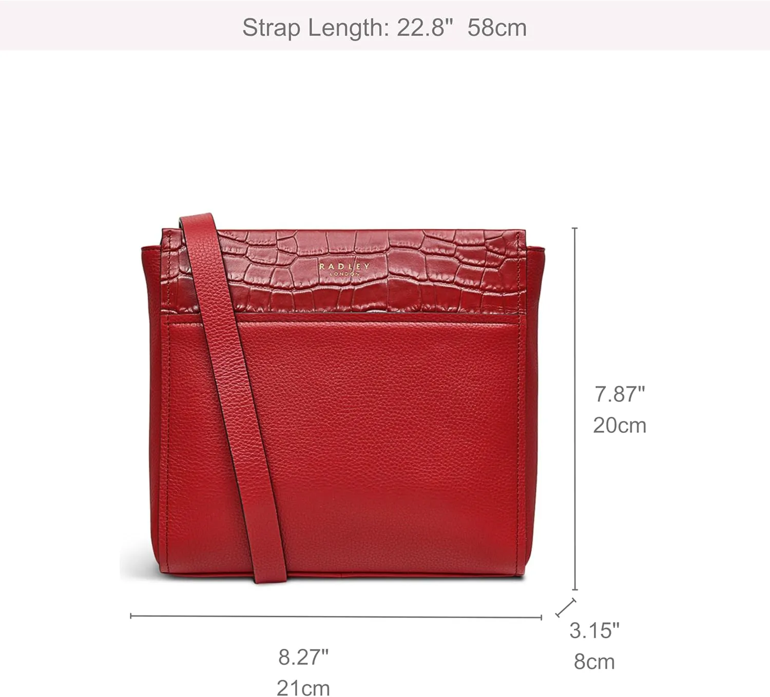 RADLEY London Downtown Women’s Small Leather Ziptop Crossbody Bag