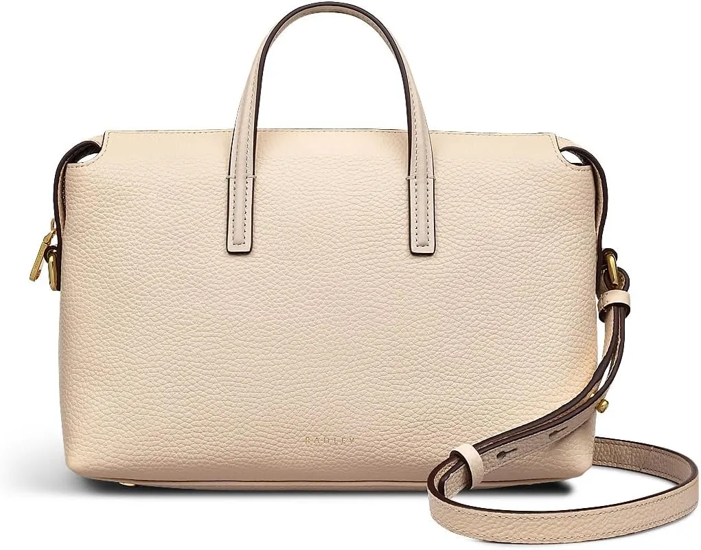 RADLEY London Eastcastle Street Women's Small Ziptop Satchel Bag, Oat Milk